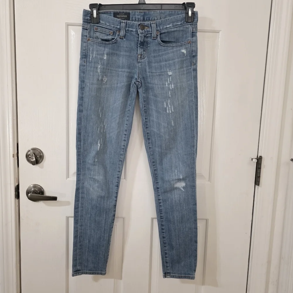 J. Crew Ankle Size 26 Women's Blue Distressed Jeans